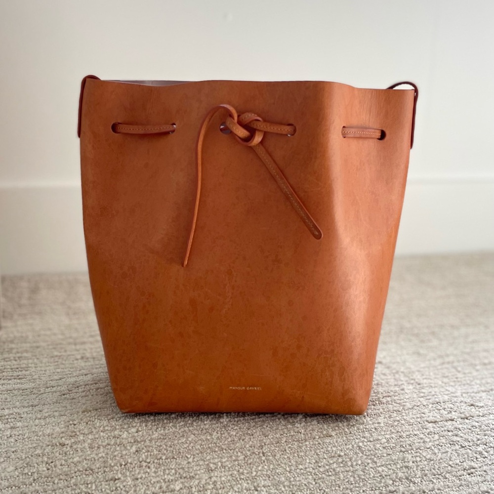 Mansur Gavriel leather bucket bag